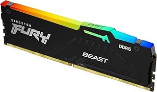 Kingston FURY Beast Black RGB EXPO 16GB 6000MT/s DDR5 CL30 DIMM Desktop Gaming Memory Single Module - KF560C30BBEA-16